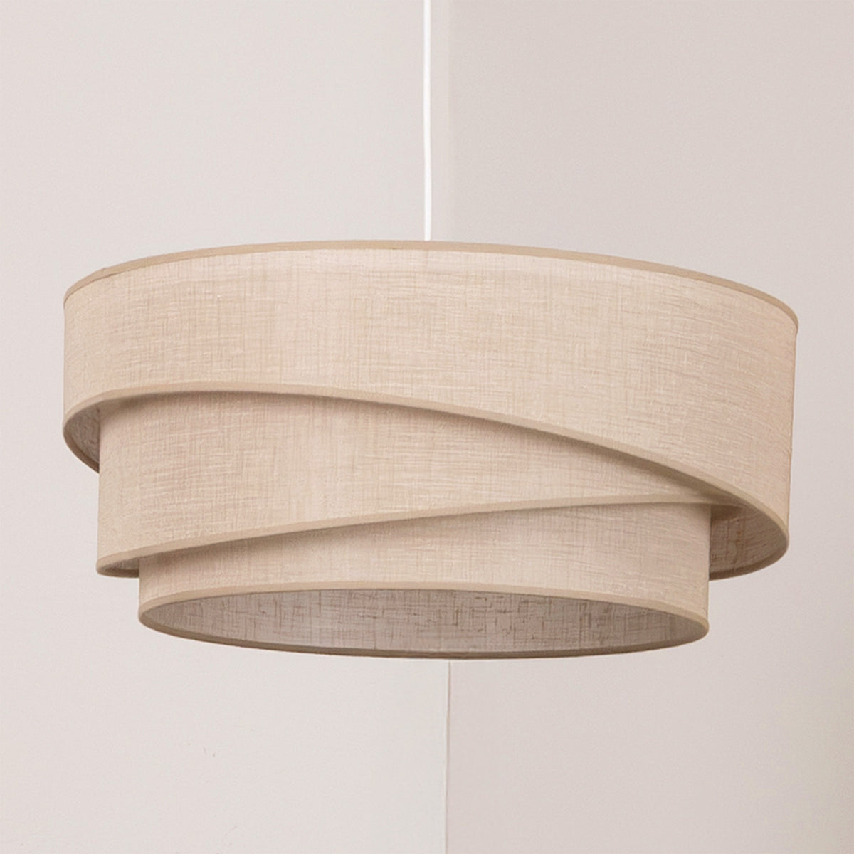 Lampa wisząca DUOLLA KOBO 753139 beżowy/beżowy 1xE27 średn.45cm