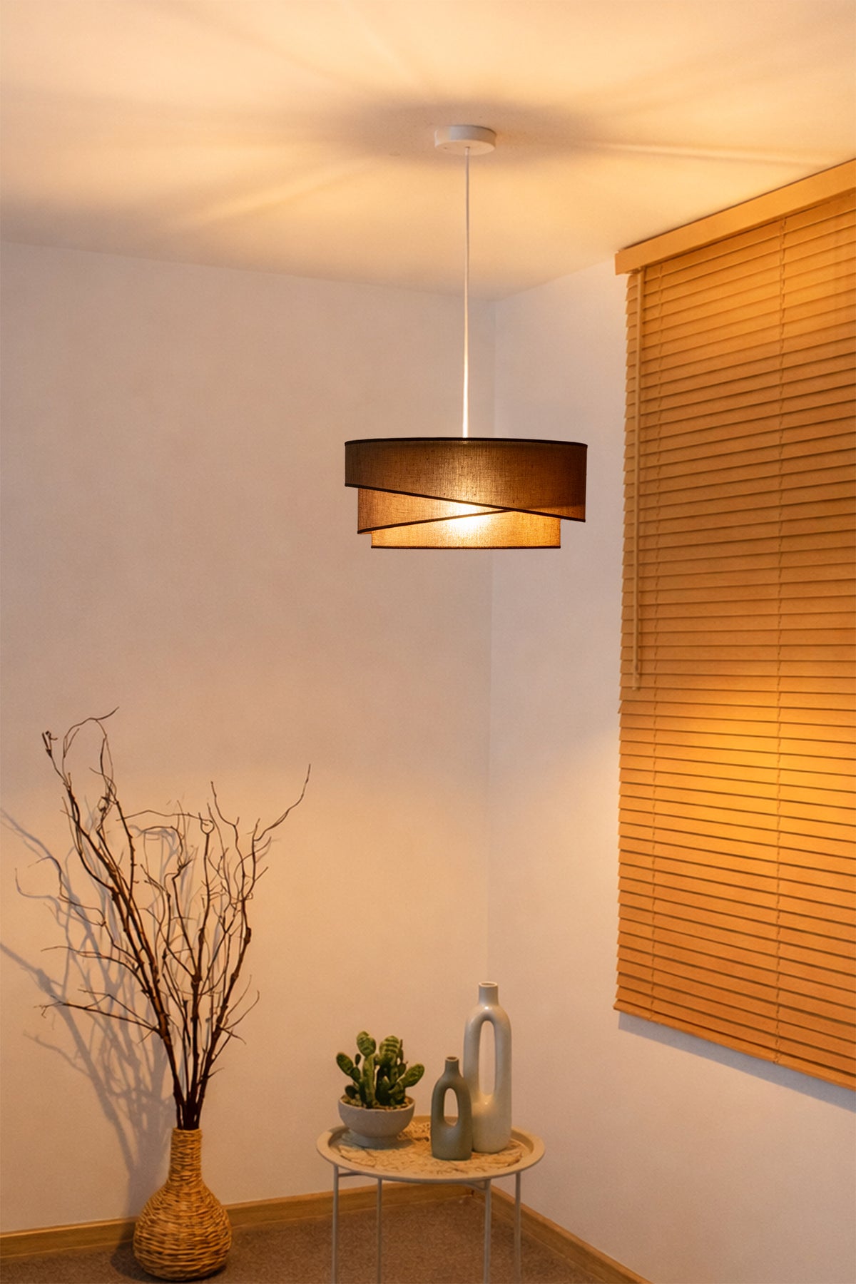 Lampa wisząca DUOLLA KOBO 753177 brązowy/n/a 1xE27 średn.45cm