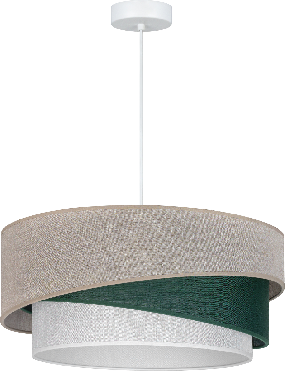 Lampa wisząca DUOLLA KOBO 753252 szary/czarny 1xE27 średn.45cm