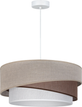 Lampa wisząca DUOLLA KOBO 753351 beżowy/brązowy 1xE27 średn.60cm
