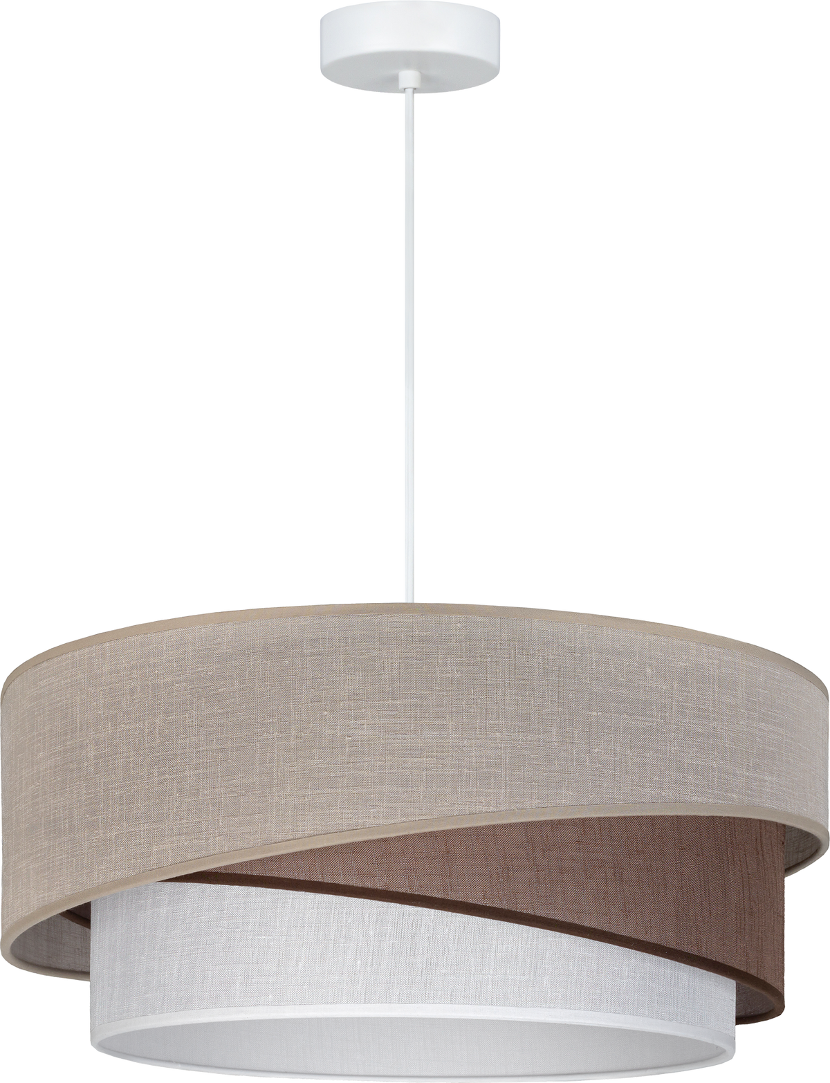 Lampa wisząca DUOLLA KOBO 753351 beżowy/brązowy 1xE27 średn.60cm