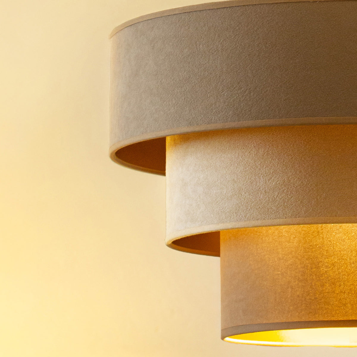 Lampa wisząca DUOLLA LUNETA CAPPUCINO 750138 beżowy/złoty 1xE27 średn.45cm
