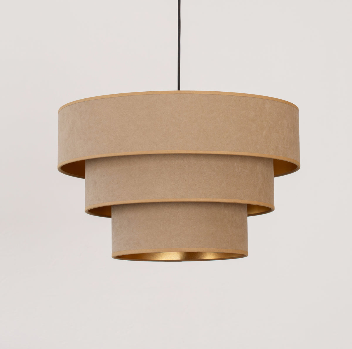 Lampa wisząca DUOLLA LUNETA CAPPUCINO 750138 beżowy/złoty 1xE27 średn.45cm