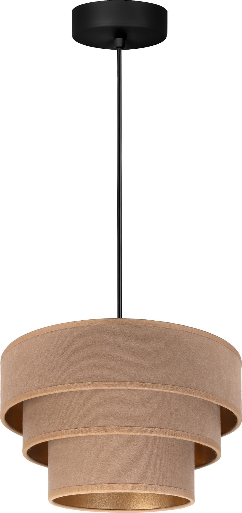 Lampa wisząca DUOLLA LUNETA CAPPUCINO 750169 beżowy/złoty 1xE27 średn.25cm