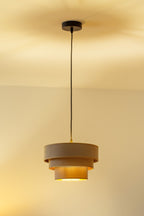 Lampa wisząca DUOLLA LUNETA CAPPUCINO 750169 beżowy/złoty 1xE27 średn.25cm