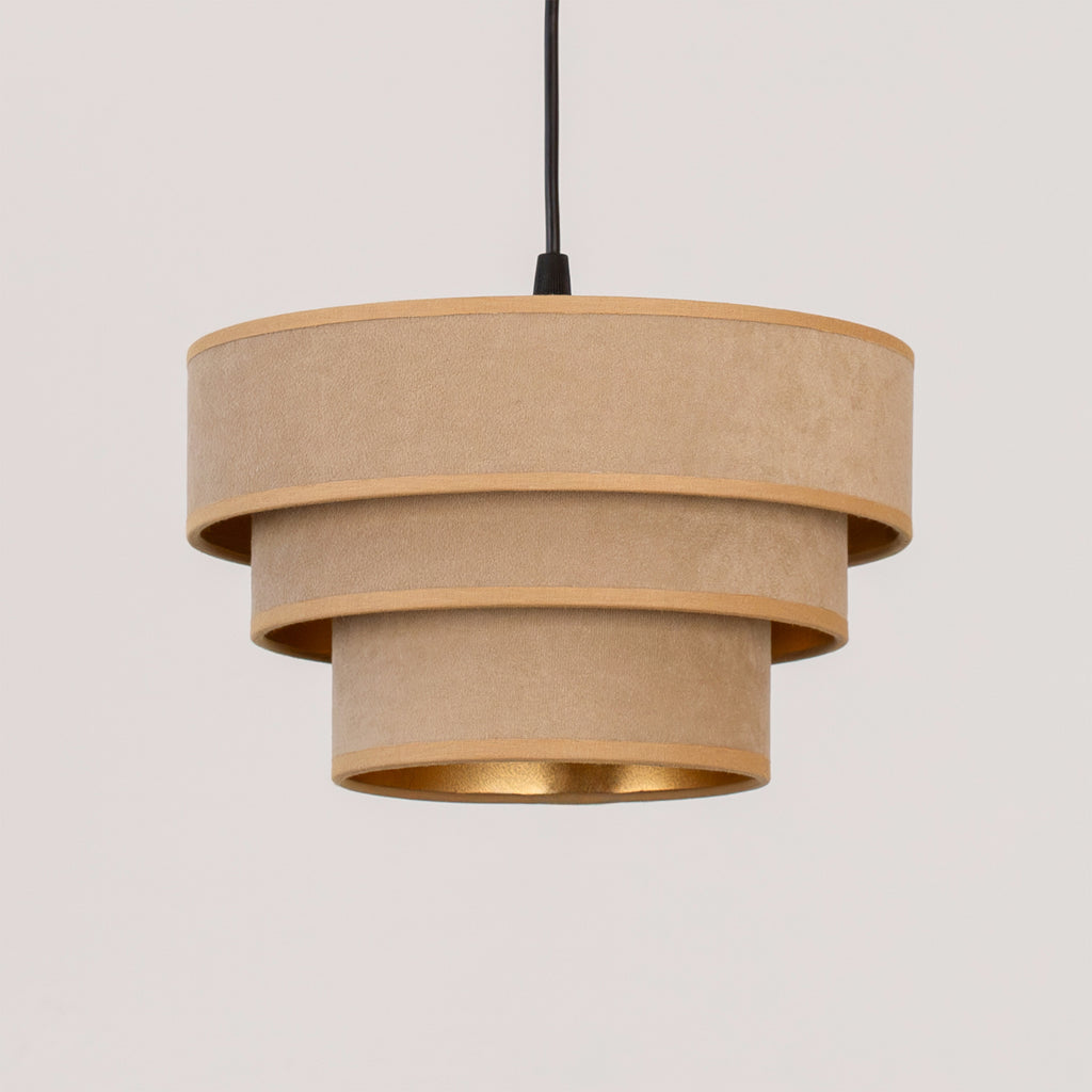 Lampa wisząca DUOLLA LUNETA CAPPUCINO 750169 beżowy/złoty 1xE27 średn.25cm