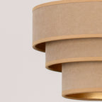 Lampa wisząca DUOLLA LUNETA CAPPUCINO 750169 beżowy/złoty 1xE27 średn.25cm