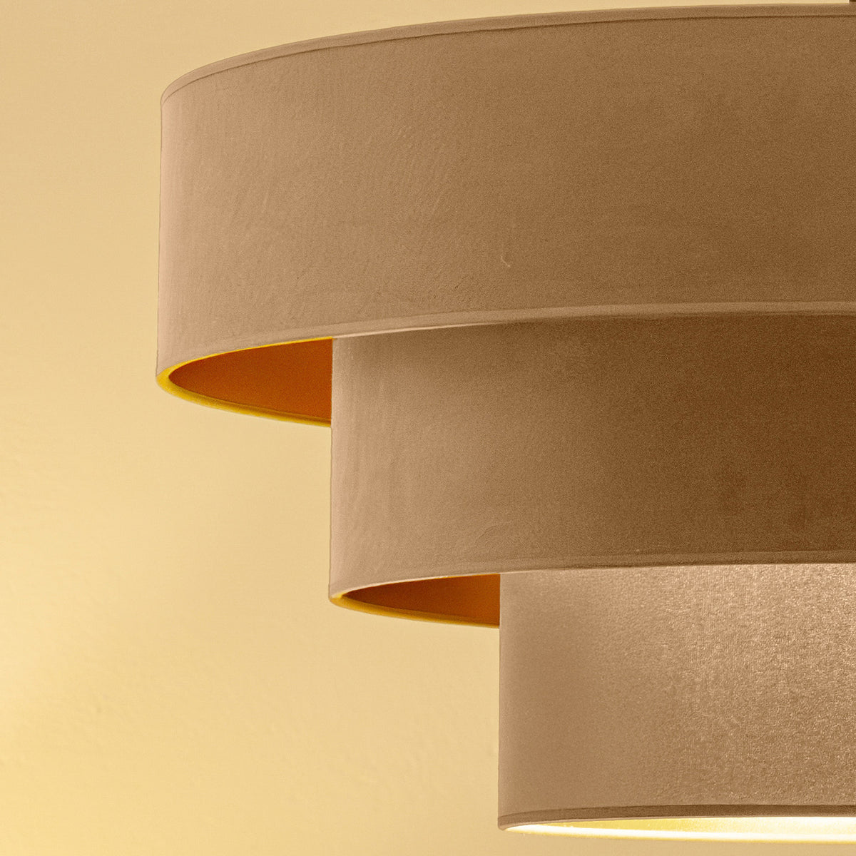 Lampa wisząca DUOLLA LUNETA CAPPUCINO 750176 beżowy/złoty 1xE27 średn.60cm