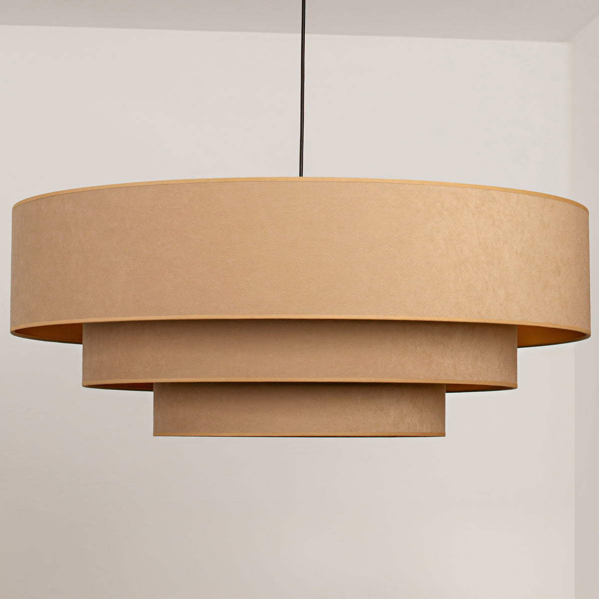 Lampa wisząca DUOLLA LUNETA CAPPUCINO 750213 beżowy/złoty 3xE27 średn.80cm