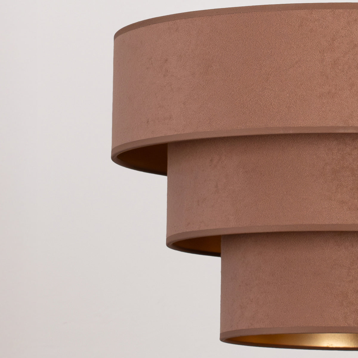 Lampa wisząca DUOLLA LUNETA CARAMEL 750299 jasno brązowy/złoty 1xE27 średn.25cm