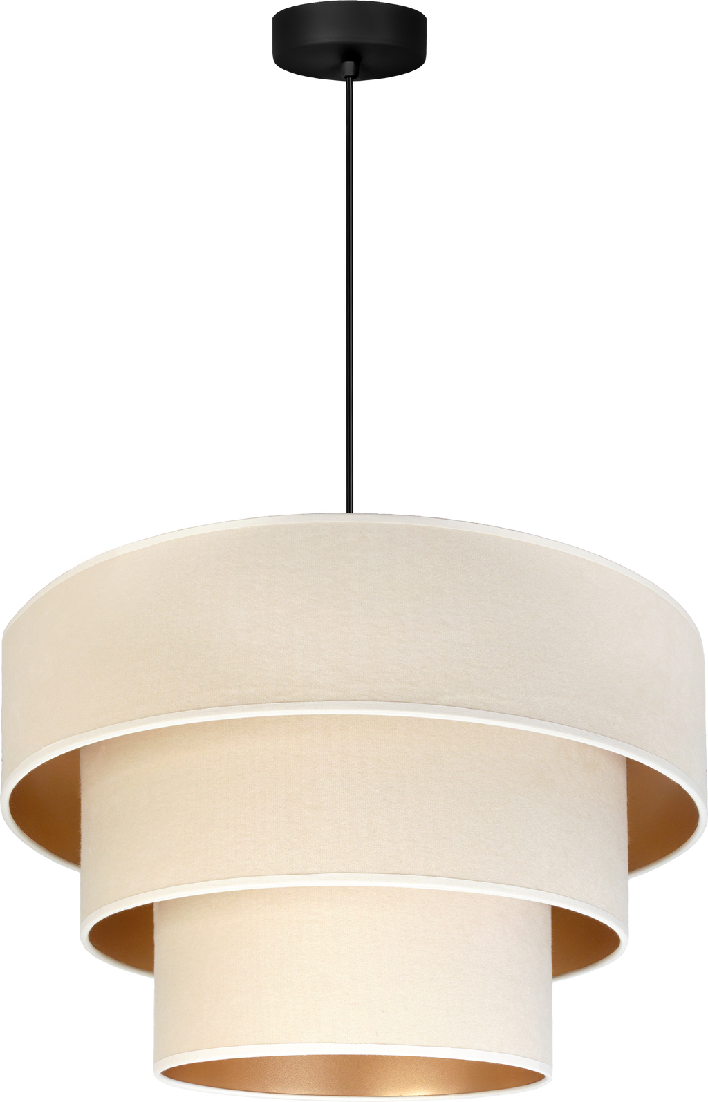 Lampa wisząca DUOLLA LUNETA LATTE 750008 kremowy/złoty 1xE27 średn.45cm