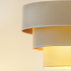 Lampa wisząca DUOLLA LUNETA LATTE 750008 kremowy/złoty 1xE27 średn.45cm