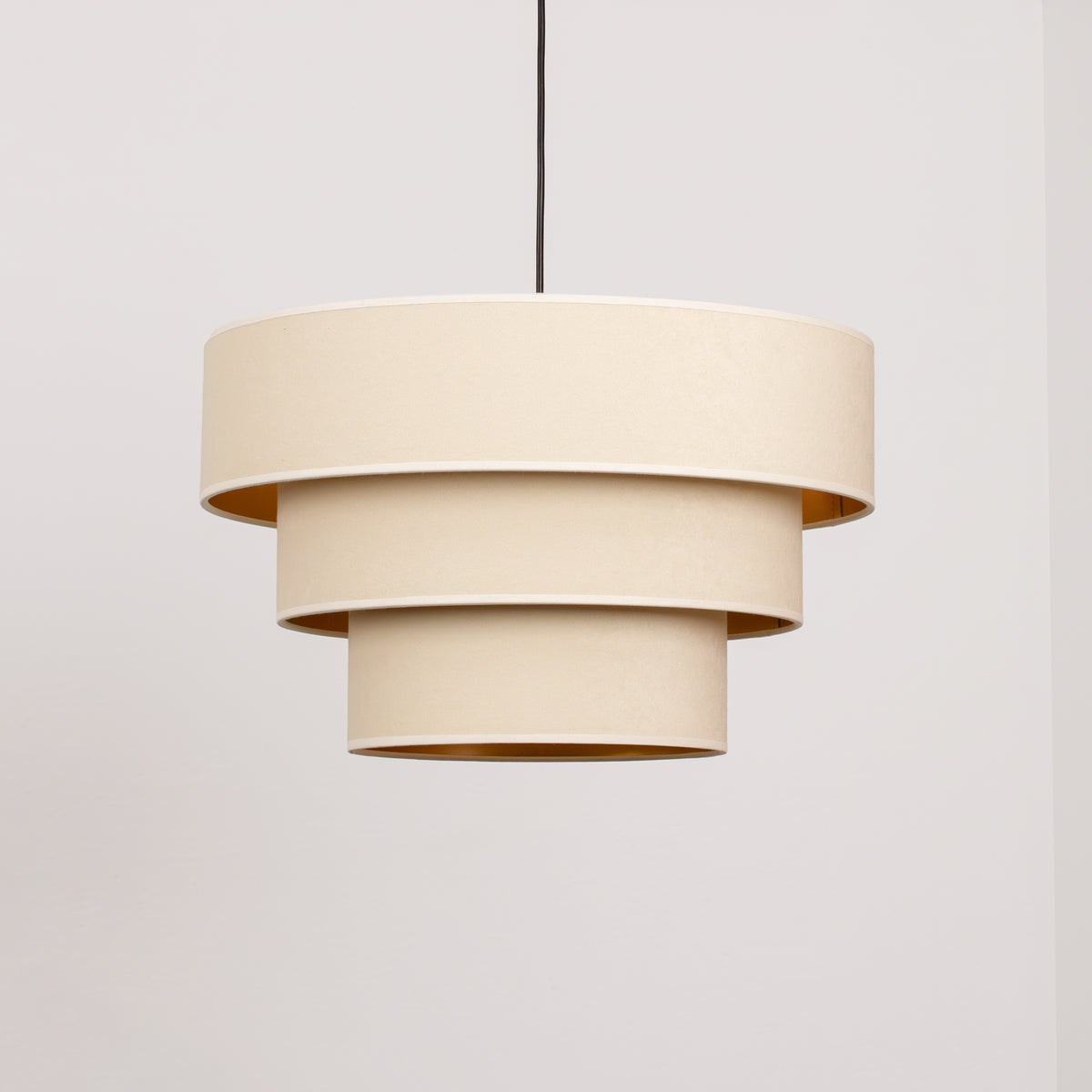 Lampa wisząca DUOLLA LUNETA LATTE 750008 kremowy/złoty 1xE27 średn.45cm