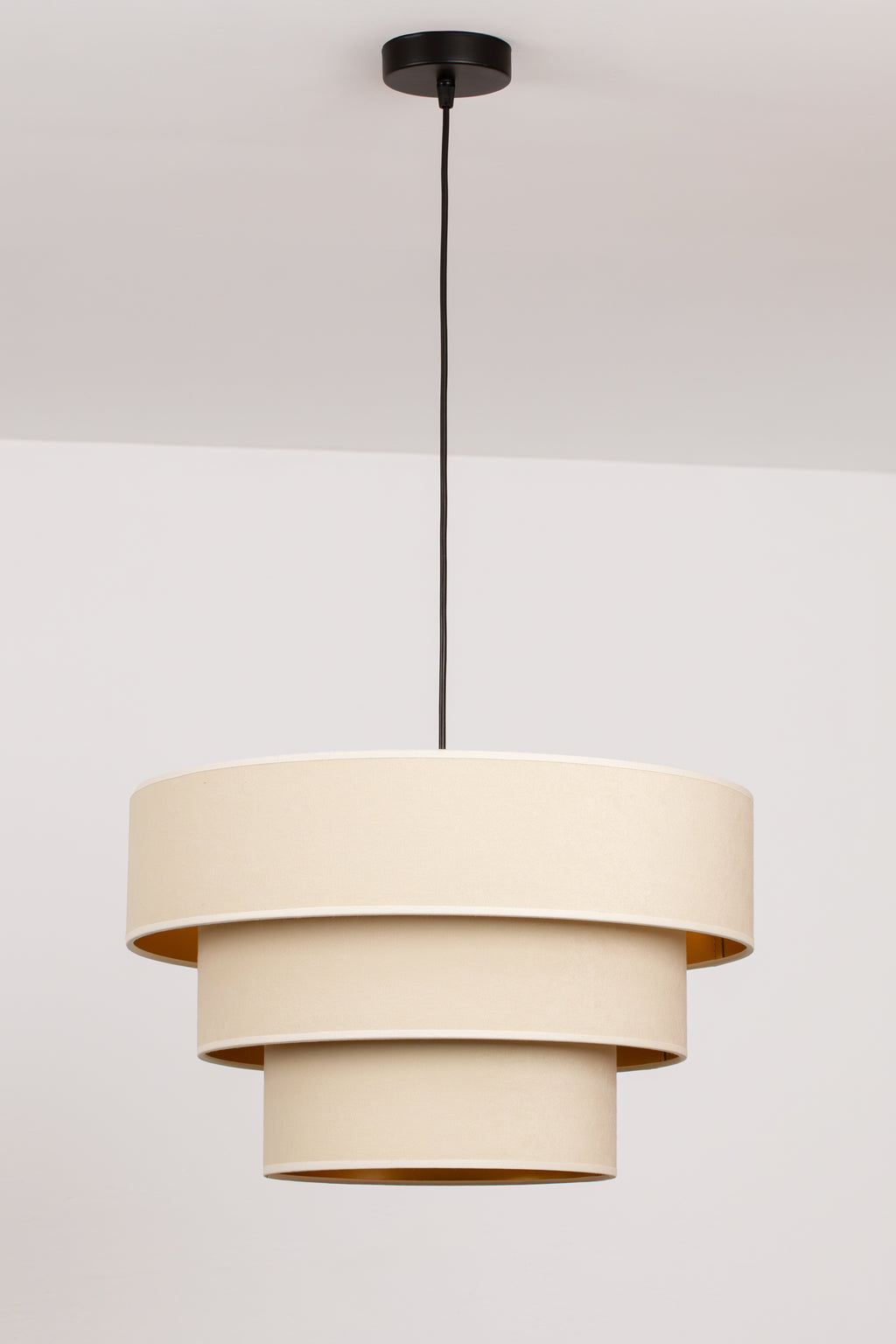 Lampa wisząca DUOLLA LUNETA LATTE 750008 kremowy/złoty 1xE27 średn.45cm