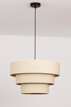 Lampa wisząca DUOLLA LUNETA LATTE 750008 kremowy/złoty 1xE27 średn.45cm