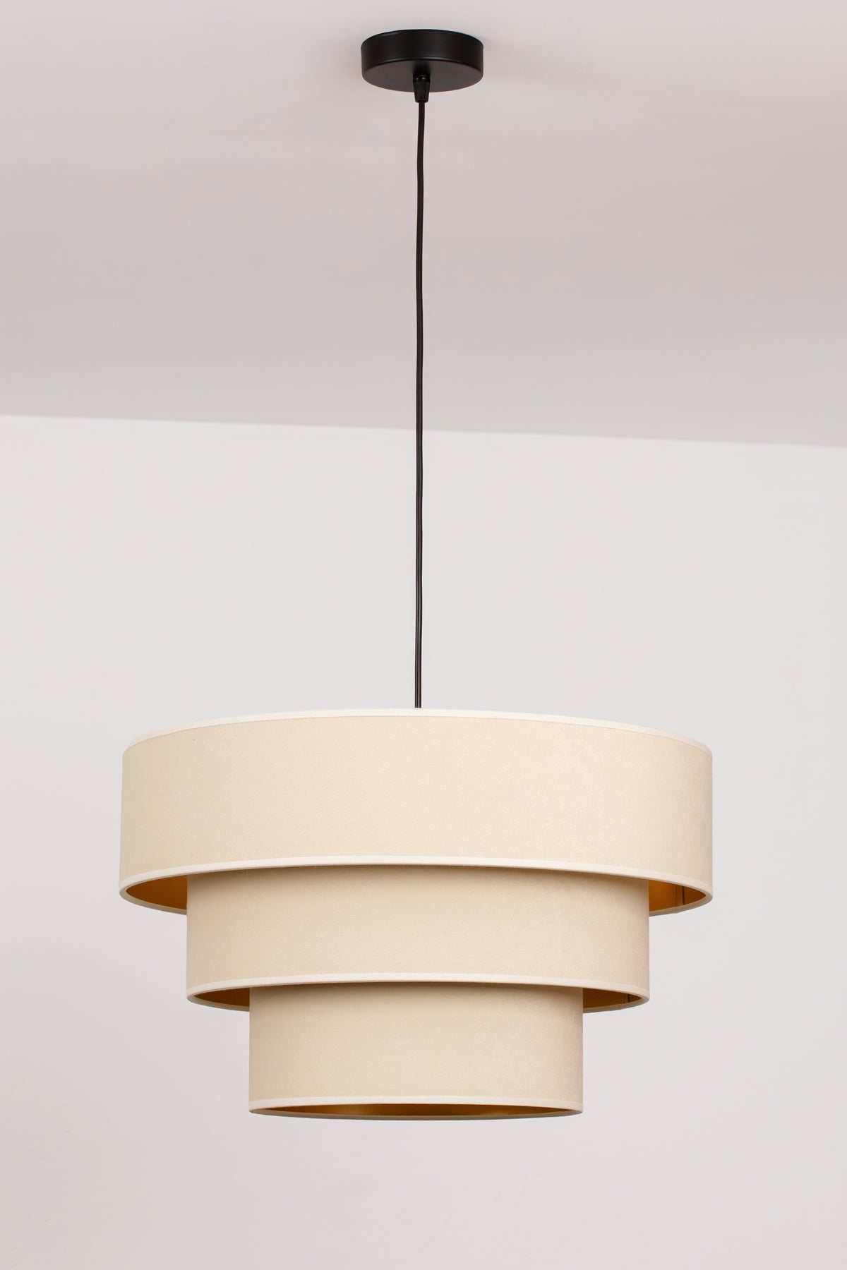 Lampa wisząca DUOLLA LUNETA LATTE 750008 kremowy/złoty 1xE27 średn.45cm
