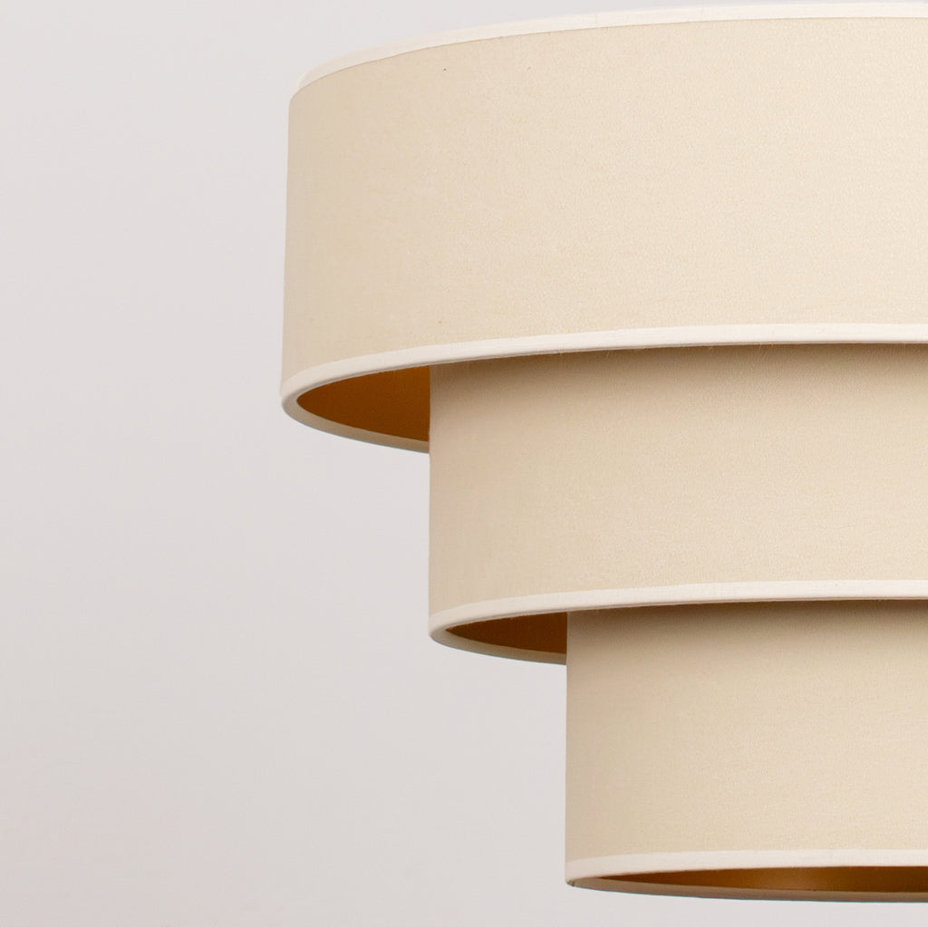 Lampa wisząca DUOLLA LUNETA LATTE 750008 kremowy/złoty 1xE27 średn.45cm