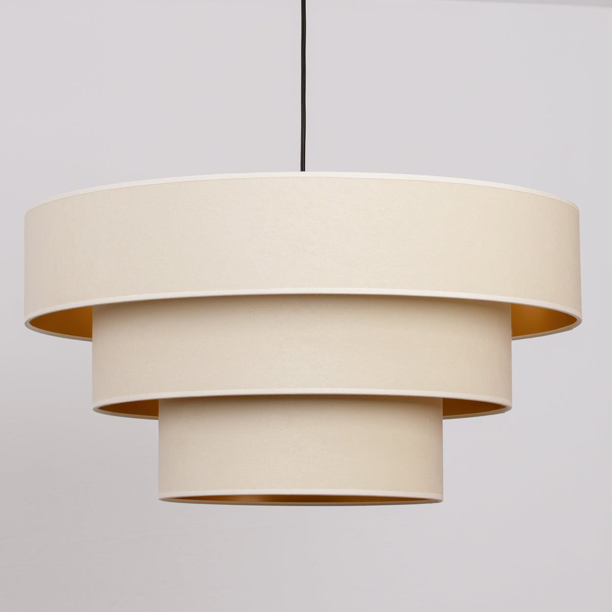 Lampa wisząca DUOLLA LUNETA LATTE 750046 kremowy/złoty 1xE27 średn.60cm
