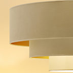 Lampa wisząca DUOLLA LUNETA LATTE 750084 kremowy/złoty 3xE27 średn.80cm