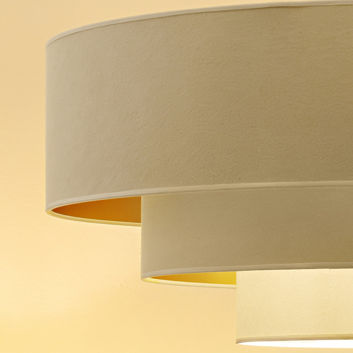 Lampa wisząca DUOLLA LUNETA LATTE 750084 kremowy/złoty 3xE27 średn.80cm