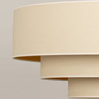 Lampa wisząca DUOLLA LUNETA LATTE 750084 kremowy/złoty 3xE27 średn.80cm
