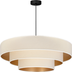 Lampa wisząca DUOLLA LUNETA LATTE 750084 kremowy/złoty 3xE27 średn.80cm