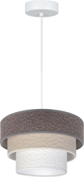 Lampa wisząca DUOLLA LUNETA MIX 751135 szary/biały 1xE27 średn.25cm