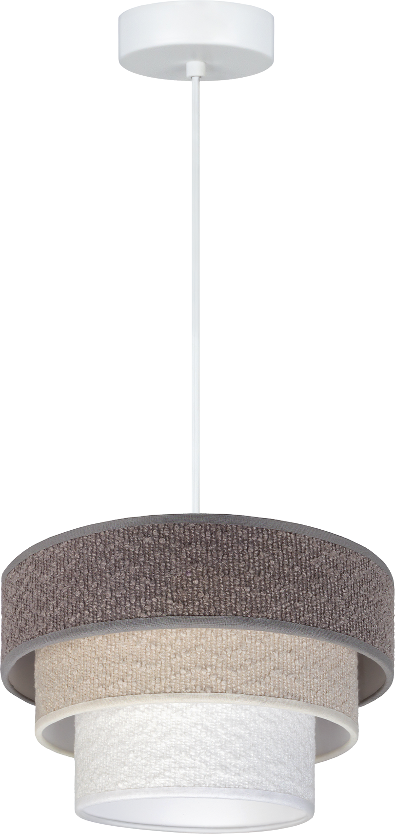 Lampa wisząca DUOLLA LUNETA MIX 751135 szary/biały 1xE27 średn.25cm