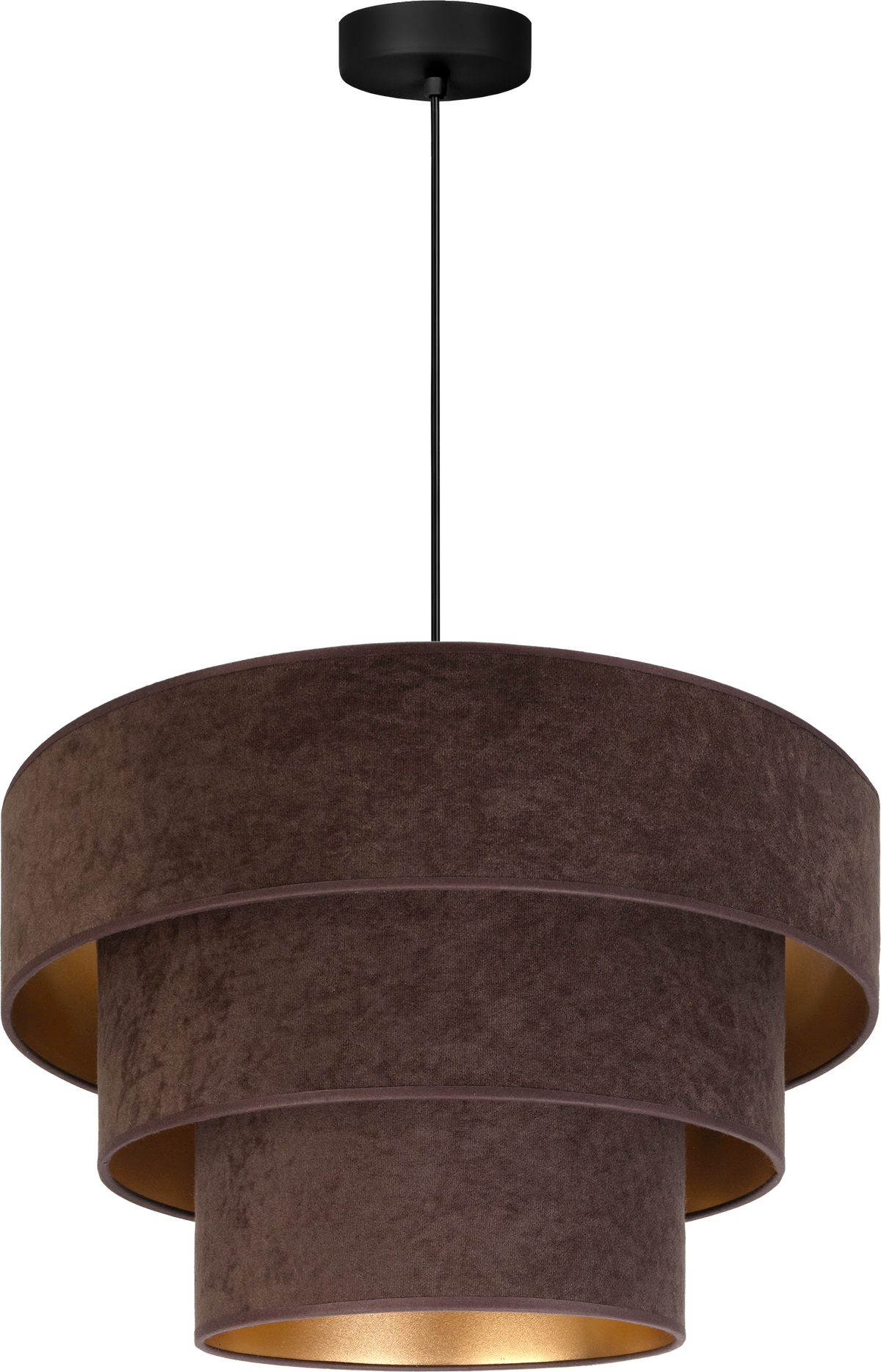 Lampa wisząca DUOLLA LUNETA MOCHA 750398 brązowy/złoty 1xE27 średn.45cm