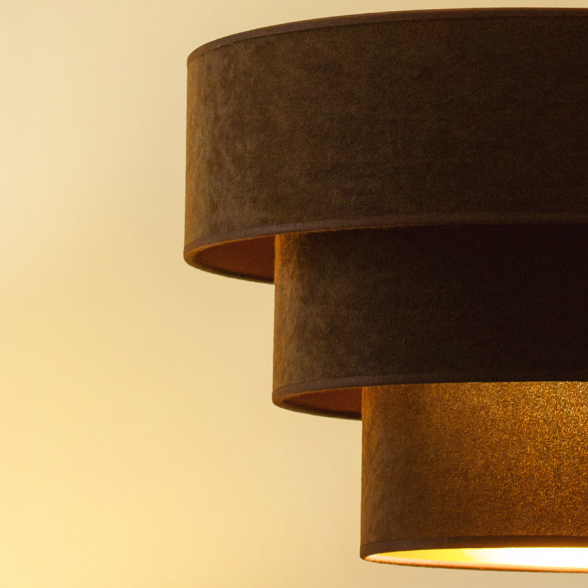 Lampa wisząca DUOLLA LUNETA MOCHA 750398 brązowy/złoty 1xE27 średn.45cm