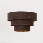 Lampa wisząca DUOLLA LUNETA MOCHA 750398 brązowy/złoty 1xE27 średn.45cm