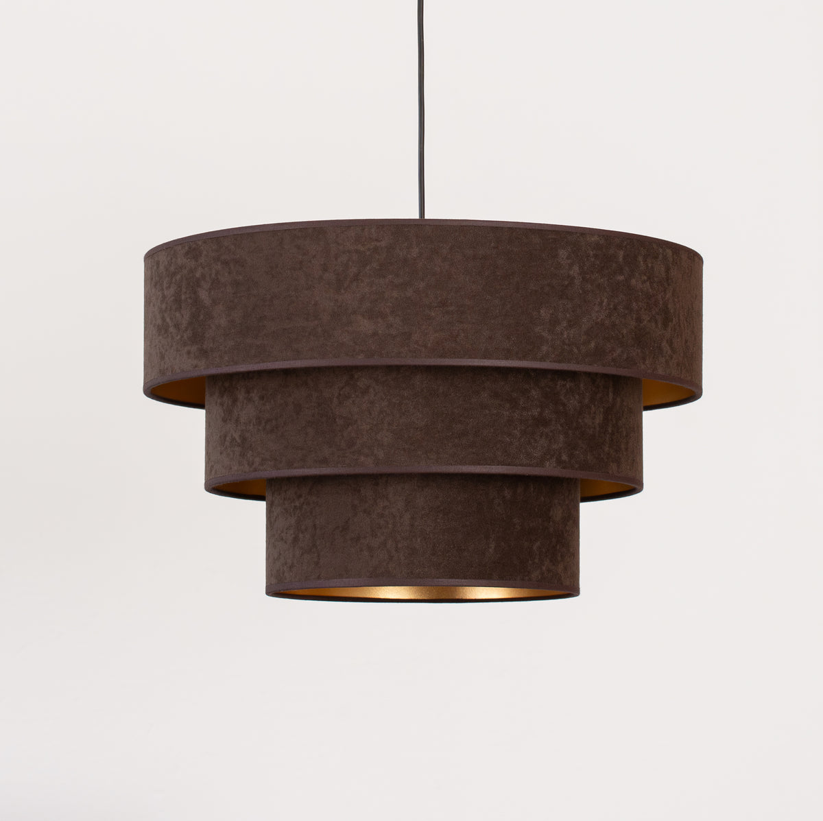 Lampa wisząca DUOLLA LUNETA MOCHA 750398 brązowy/złoty 1xE27 średn.45cm