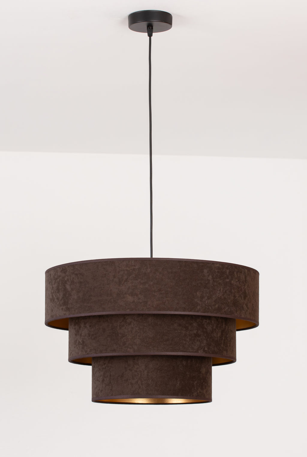 Lampa wisząca DUOLLA LUNETA MOCHA 750398 brązowy/złoty 1xE27 średn.45cm