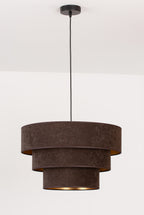 Lampa wisząca DUOLLA LUNETA MOCHA 750398 brązowy/złoty 1xE27 średn.45cm