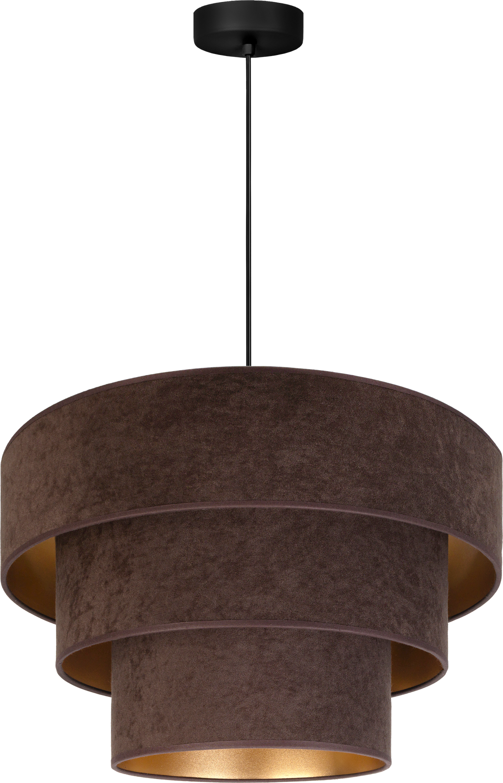 Lampa wisząca DUOLLA LUNETA MOCHA 750398 brązowy/złoty 1xE27 średn.45cm