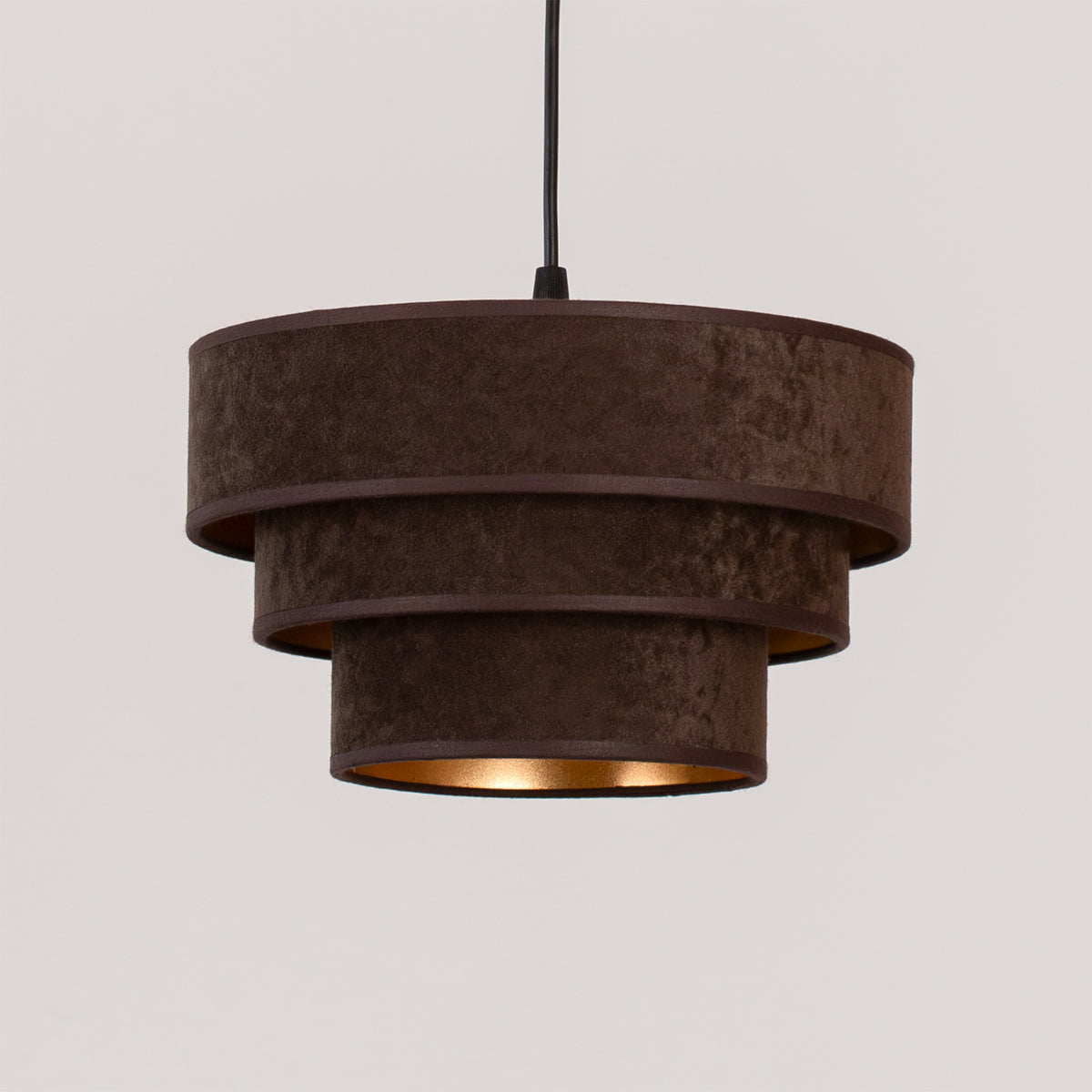 Lampa wisząca DUOLLA LUNETA MOKKA 750428 brązowy/złoty 1xE27 średn.25cm
