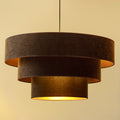 Lampa wisząca DUOLLA LUNETA MOKKA 750435 brązowy/złoty 1xE27 średn.60cm