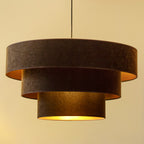 Lampa wisząca DUOLLA LUNETA MOKKA 750435 brązowy/złoty 1xE27 średn.60cm