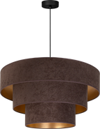 Lampa wisząca DUOLLA LUNETA MOKKA 750435 brązowy/złoty 1xE27 średn.60cm