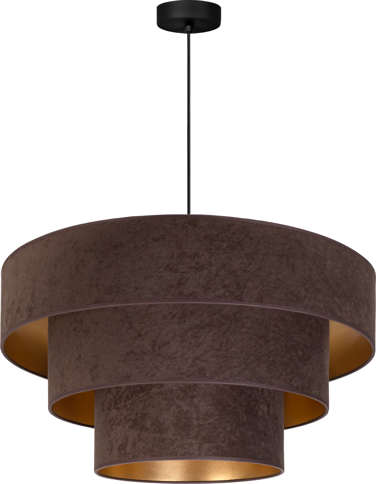 Lampa wisząca DUOLLA LUNETA MOKKA 750435 brązowy/złoty 1xE27 średn.60cm
