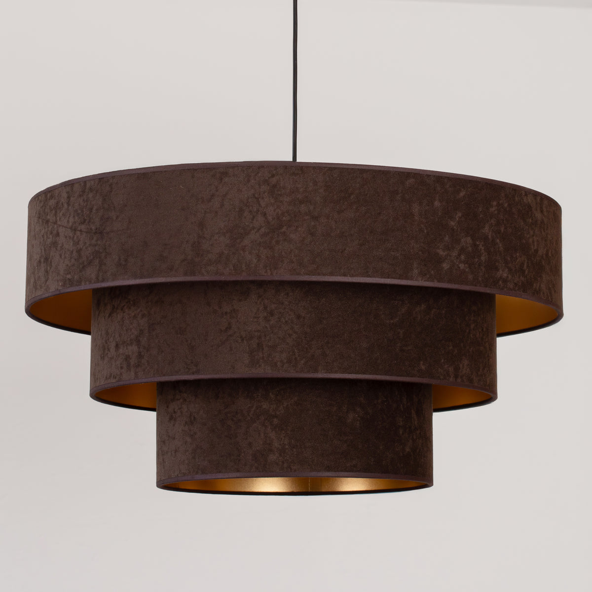 Lampa wisząca DUOLLA LUNETA MOKKA 750435 brązowy/złoty 1xE27 średn.60cm
