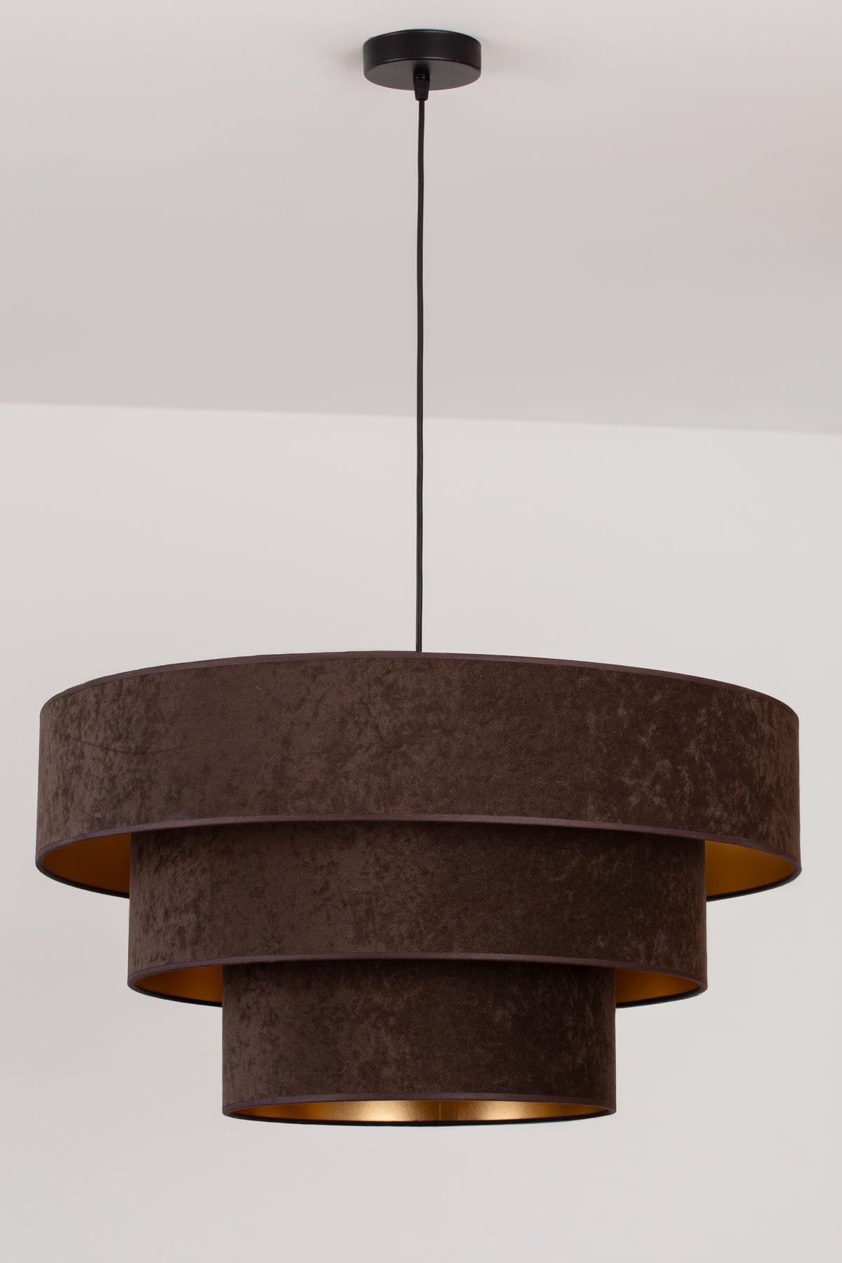 Lampa wisząca DUOLLA LUNETA MOKKA 750435 brązowy/złoty 1xE27 średn.60cm