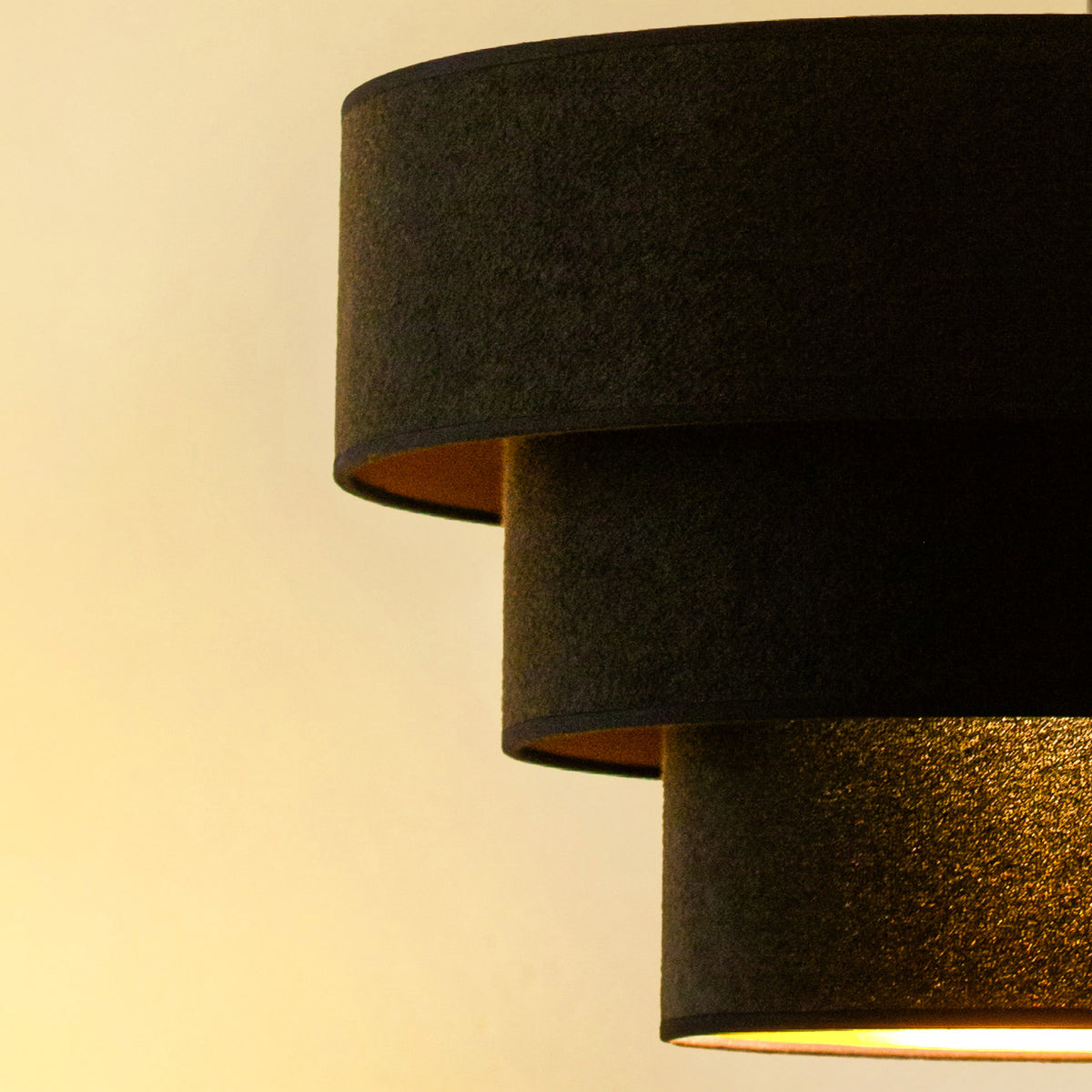 Lampa wisząca DUOLLA LUNETA NERO 750527 czarny/złoty 1xE27 średn.45cm