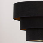 Lampa wisząca DUOLLA LUNETA NERO 750527 czarny/złoty 1xE27 średn.45cm