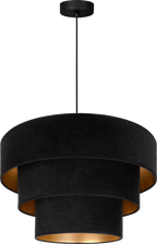 Lampa wisząca DUOLLA LUNETA NERO 750527 czarny/złoty 1xE27 średn.45cm