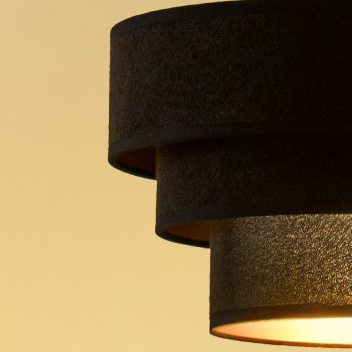Lampa wisząca DUOLLA LUNETA NERO 750558 czarny/złoty 1xE27 średn.25cm