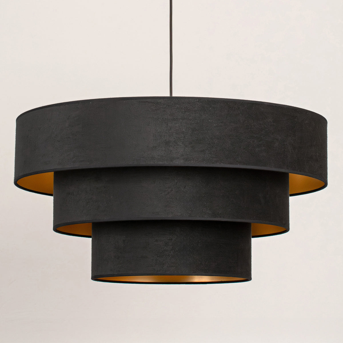 Lampa wisząca DUOLLA LUNETA NERO 750565 czarny/złoty 1xE27 średn.60cm