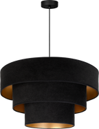 Lampa wisząca DUOLLA LUNETA NERO 750565 czarny/złoty 1xE27 średn.60cm