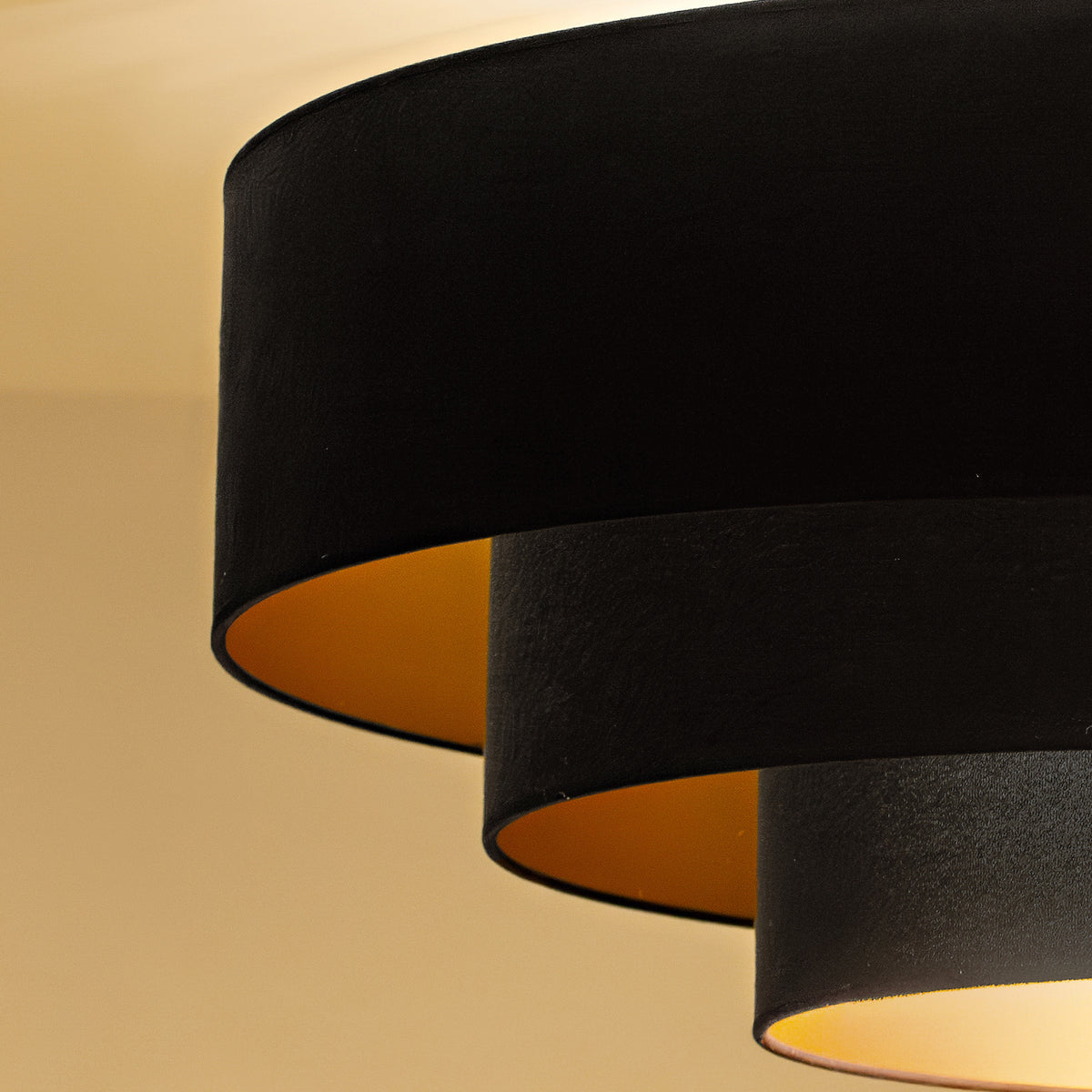 Lampa wisząca DUOLLA LUNETA NERO 750602 czarny/złoty 3xE27 średn.80cm