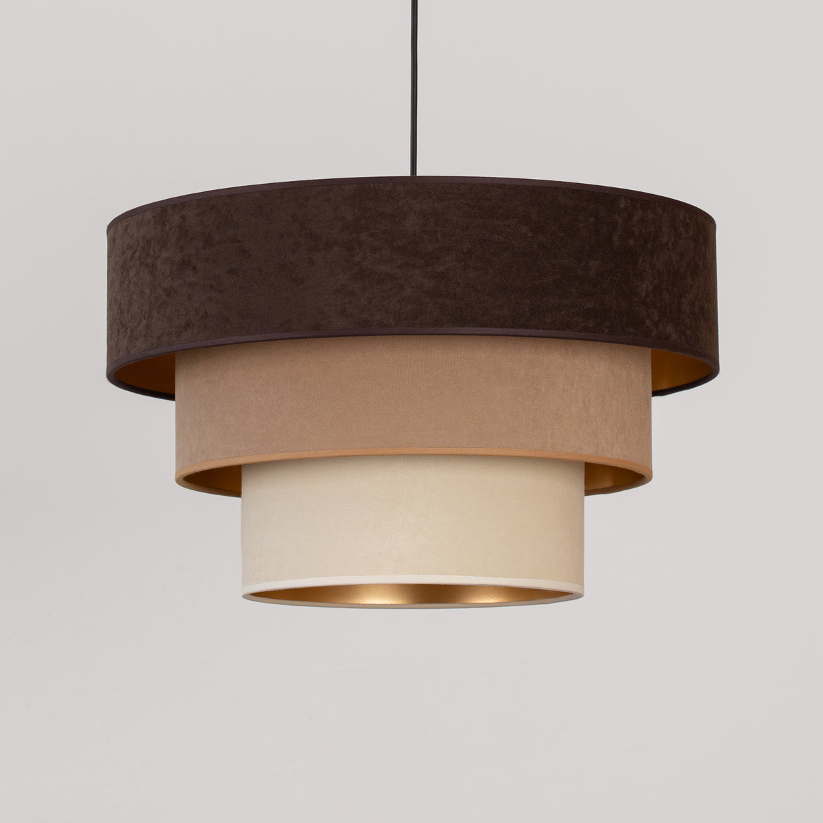 Lampa wisząca DUOLLA LUNETA TIRAMISU 750657 brązowy/kremowy 1xE27 średn.45cm